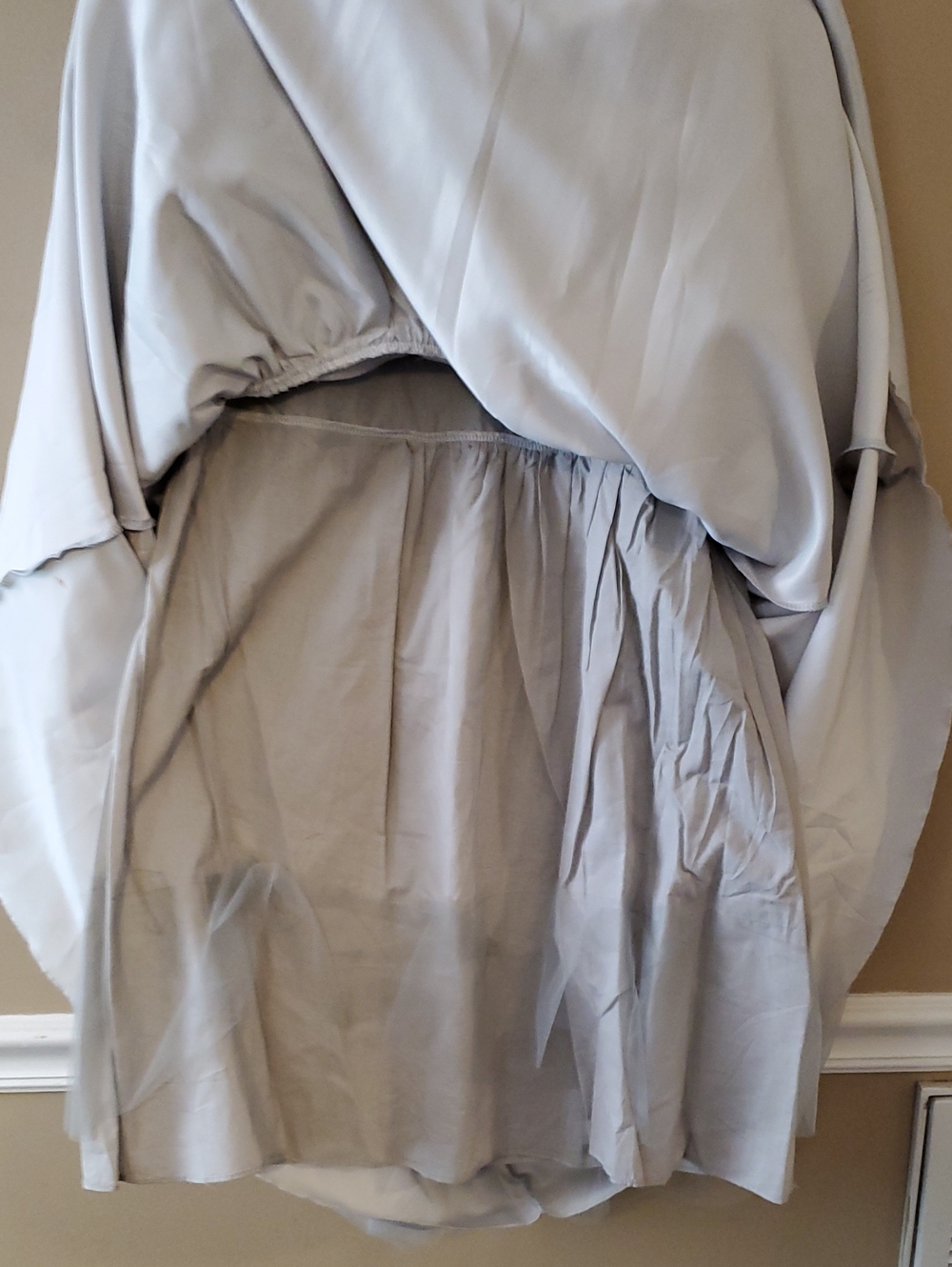 Trish Scully Bianca Appliqué Lace Floral Gown Silver Gray Dress Size 14 Girls - Picture 12 of 14